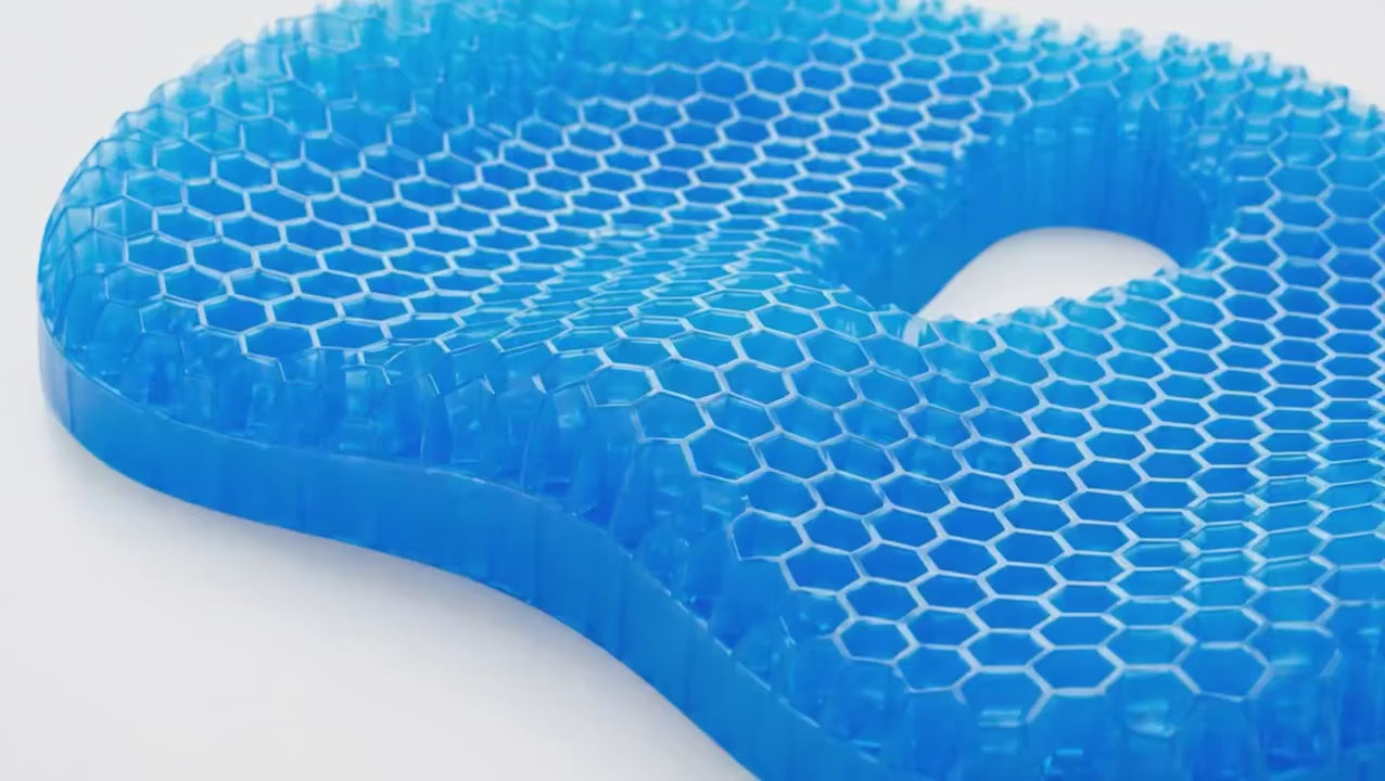 Le gel HoneyGel se déforme sous le doigt puis reprend sa forme